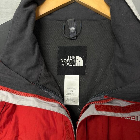The Northface Mens Hyvent Jacket Red Gray Size Large Nylon Winter Ski Coat - Picture 5 of 7